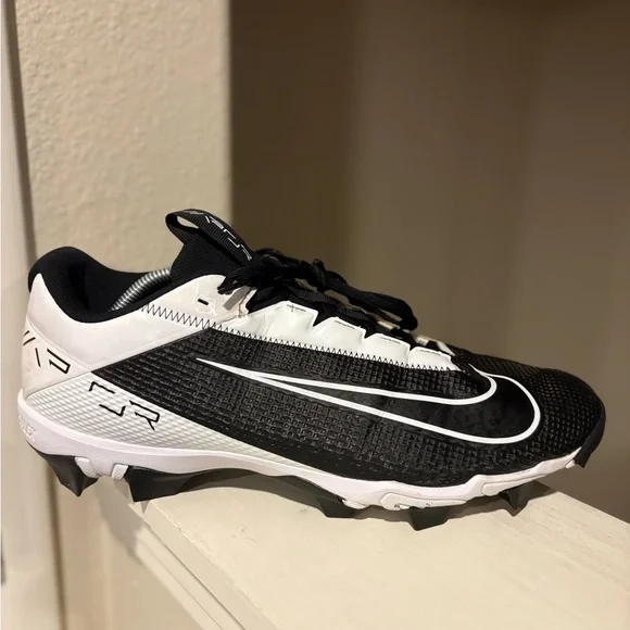 Nike Vapor Edge Shark 2 Men's Football Cleats DH5088-001 Black/White Size 13 - Picture 2 of 10